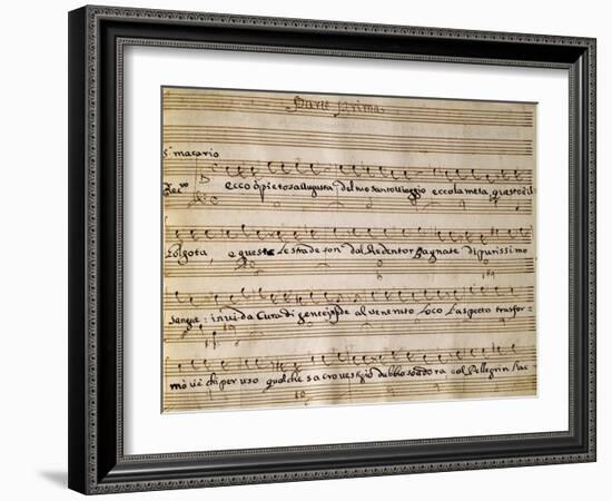 Autograph Music Score of Saint Helena at Calvary Oratorio, 1734-Leonardo Leo-Framed Giclee Print