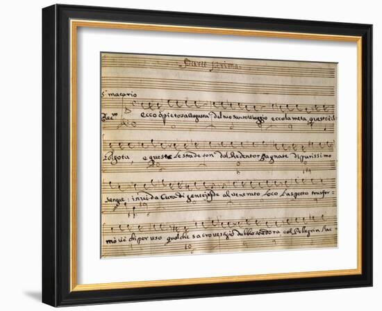 Autograph Music Score of Saint Helena at Calvary Oratorio, 1734-Leonardo Leo-Framed Giclee Print