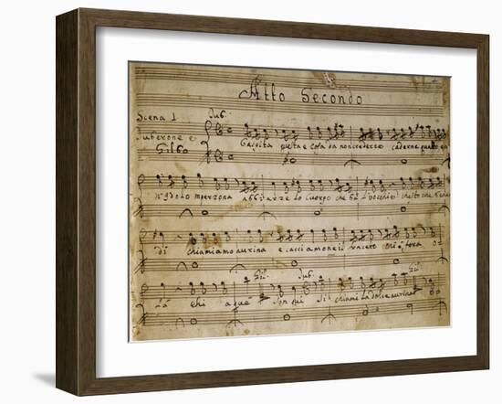 Autograph Music Score of the Second Act of the Opera the Chinese Idol, 1767-Giovanni Paisiello-Framed Giclee Print