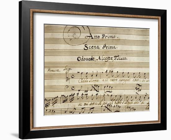 Autograph Music Score of Totila, 1677-Giovanni Legrenzi-Framed Giclee Print