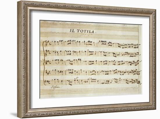 Autograph Music Score of Totila, 1677-Giovanni Legrenzi-Framed Giclee Print