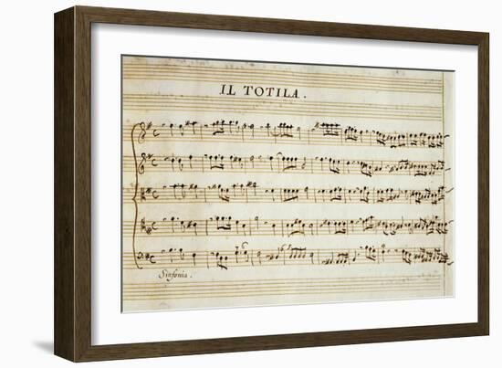 Autograph Music Score of Totila, 1677-Giovanni Legrenzi-Framed Giclee Print