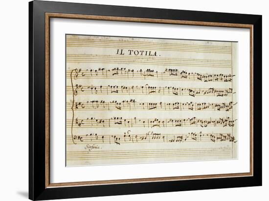 Autograph Music Score of Totila, 1677-Giovanni Legrenzi-Framed Giclee Print