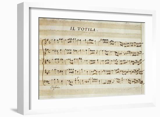 Autograph Music Score of Totila, 1677-Giovanni Legrenzi-Framed Giclee Print