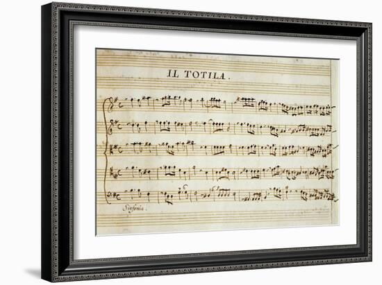 Autograph Music Score of Totila, 1677-Giovanni Legrenzi-Framed Giclee Print