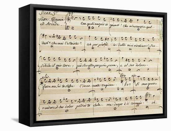 Autograph Music Sheet of Ifigenia in Aulide-null-Framed Premier Image Canvas