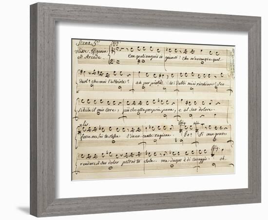 Autograph Music Sheet of Ifigenia in Aulide-null-Framed Giclee Print