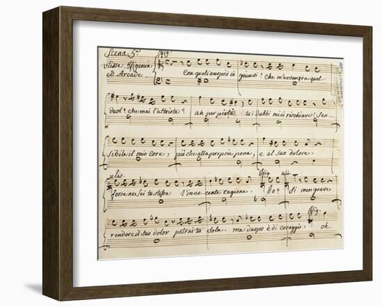 Autograph Music Sheet of Ifigenia in Aulide-null-Framed Giclee Print