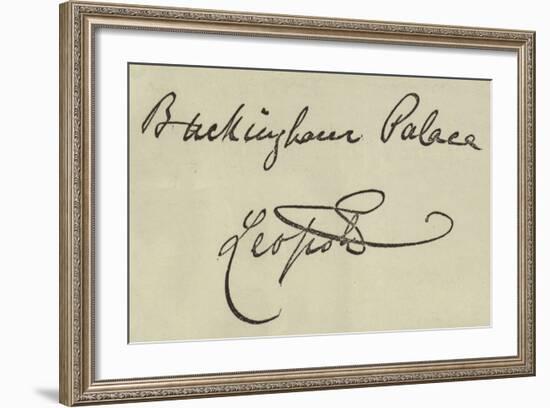 Autograph of the Duke of Albany-null-Framed Giclee Print