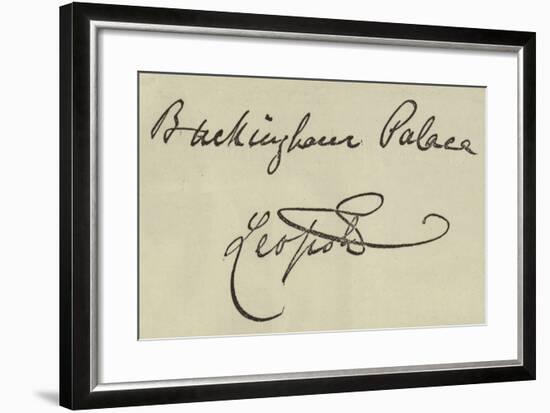 Autograph of the Duke of Albany-null-Framed Giclee Print