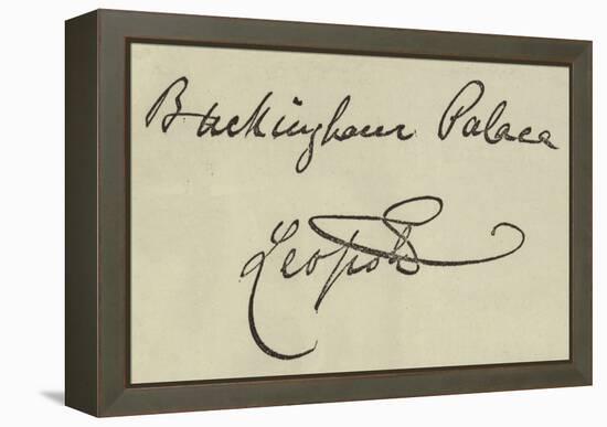 Autograph of the Duke of Albany-null-Framed Premier Image Canvas