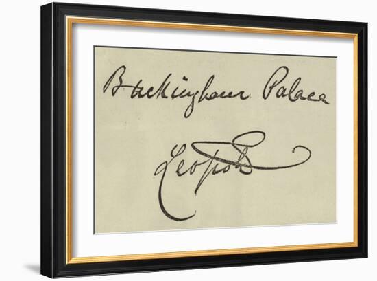 Autograph of the Duke of Albany-null-Framed Giclee Print