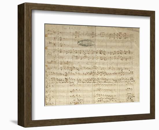 Autograph Score for Patriotic Hymn "Bell'Italia Ormai Ti Desta"-null-Framed Giclee Print