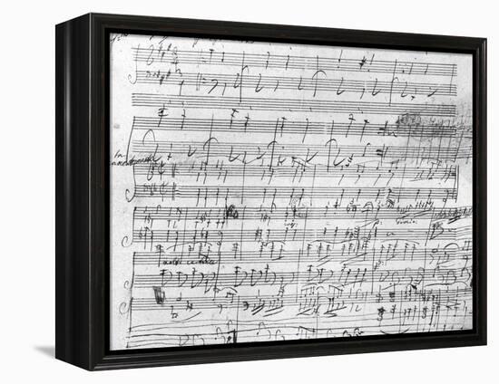 Autograph Score Sheet For the 10th Bagatelle Opus 119-Ludwig Van Beethoven-Framed Premier Image Canvas