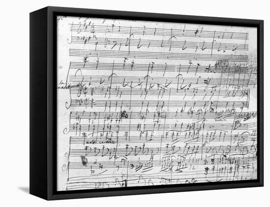 Autograph Score Sheet For the 10th Bagatelle Opus 119-Ludwig Van Beethoven-Framed Premier Image Canvas
