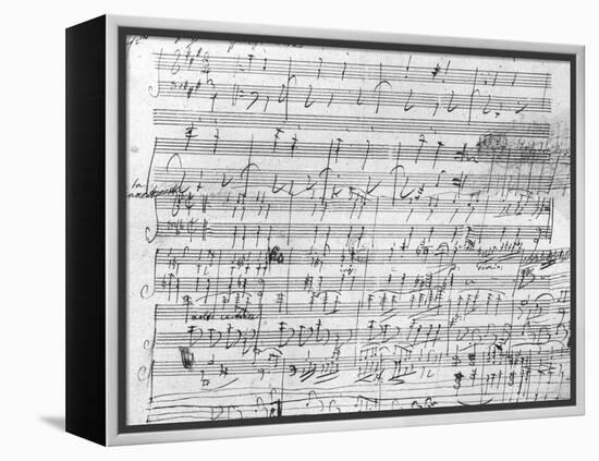 Autograph Score Sheet For the 10th Bagatelle Opus 119-Ludwig Van Beethoven-Framed Premier Image Canvas