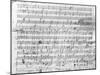 Autograph Score Sheet For the 10th Bagatelle Opus 119-Ludwig Van Beethoven-Mounted Giclee Print