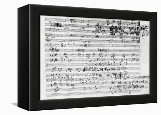 Autograph Score Sheet For the Trio Mi Bemol Opus 3-Ludwig Van Beethoven-Framed Premier Image Canvas