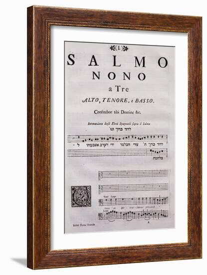 Autograph Sheet Music of a Collection of Psalms-null-Framed Giclee Print