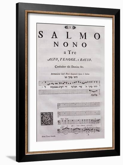 Autograph Sheet Music of a Collection of Psalms-null-Framed Giclee Print