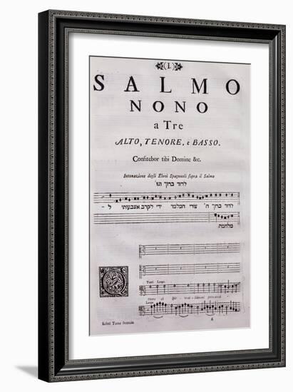 Autograph Sheet Music of a Collection of Psalms-null-Framed Giclee Print