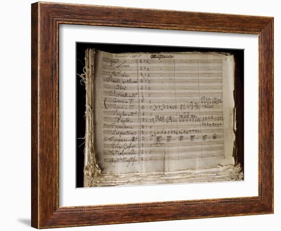 Autograph Sheet Music of Armida, Opera by Gioachino Rossini-null-Framed Giclee Print