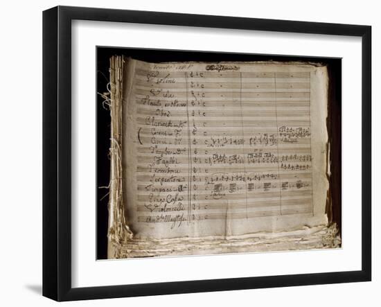 Autograph Sheet Music of Armida, Opera by Gioachino Rossini-null-Framed Giclee Print