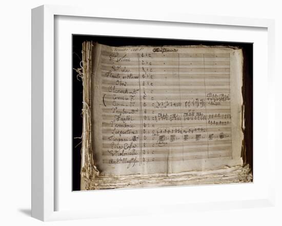 Autograph Sheet Music of Armida, Opera by Gioachino Rossini-null-Framed Giclee Print