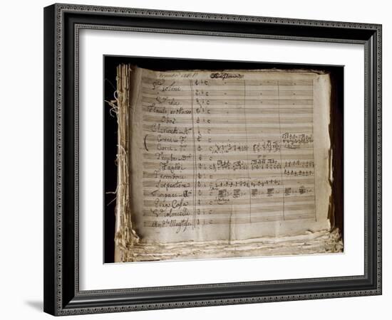 Autograph Sheet Music of Armida, Opera by Gioachino Rossini-null-Framed Giclee Print