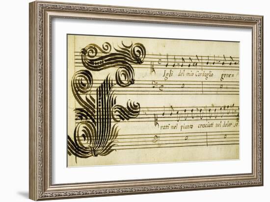 Autograph Sheet Music of Cantata for Solo Voice-null-Framed Giclee Print