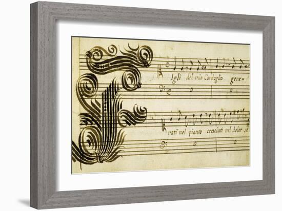 Autograph Sheet Music of Cantata for Solo Voice-null-Framed Giclee Print