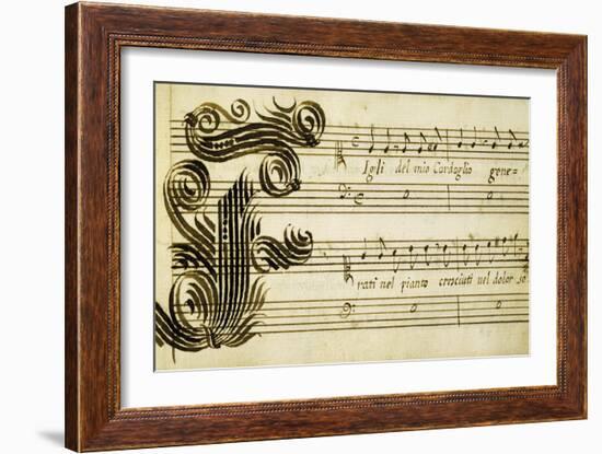 Autograph Sheet Music of Cantata for Solo Voice-null-Framed Giclee Print