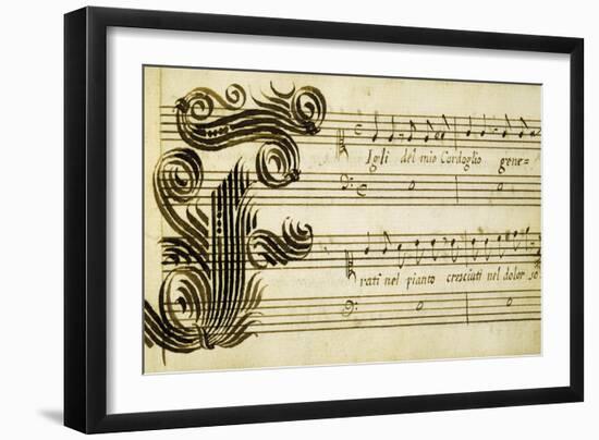 Autograph Sheet Music of Cantata for Solo Voice-null-Framed Giclee Print