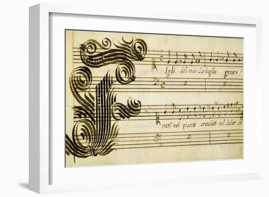 Autograph Sheet Music of Cantata for Solo Voice-null-Framed Giclee Print