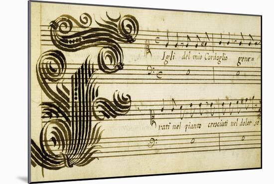 Autograph Sheet Music of Cantata for Solo Voice-null-Mounted Giclee Print