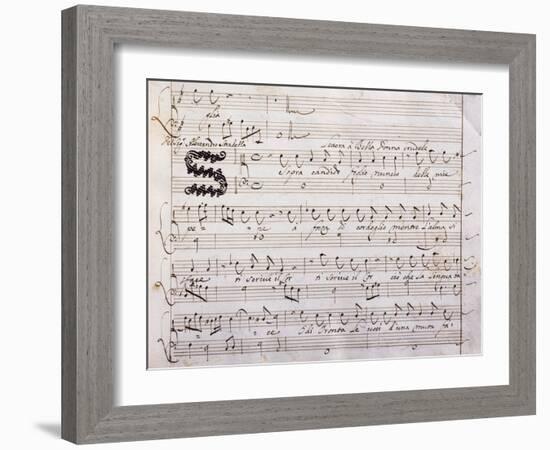 Autograph Sheet Music of Cantatas for Solo Voice-null-Framed Giclee Print