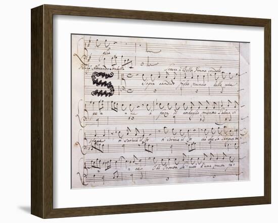 Autograph Sheet Music of Cantatas for Solo Voice-null-Framed Giclee Print