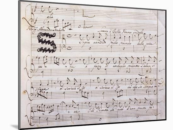 Autograph Sheet Music of Cantatas for Solo Voice-null-Mounted Giclee Print