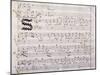 Autograph Sheet Music of Cantatas for Solo Voice-null-Mounted Giclee Print