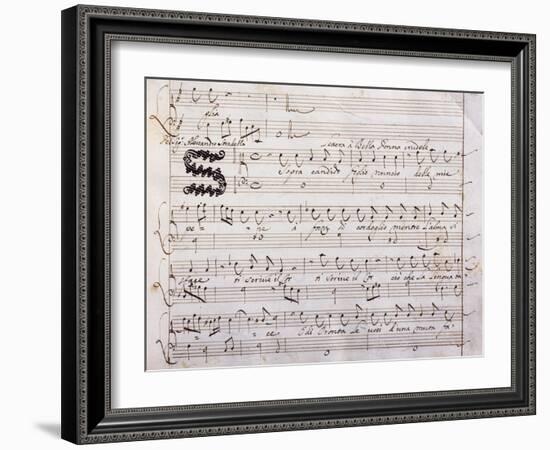 Autograph Sheet Music of Cantatas for Solo Voice-null-Framed Giclee Print