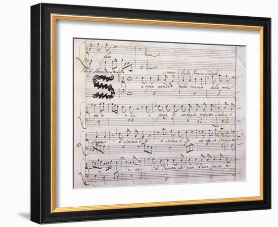Autograph Sheet Music of Cantatas for Solo Voice-null-Framed Giclee Print