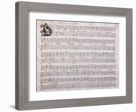 Autograph Sheet Music of Cantatas for Solo Voice-null-Framed Giclee Print