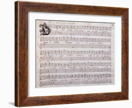 Autograph Sheet Music of Cantatas for Solo Voice-null-Framed Giclee Print