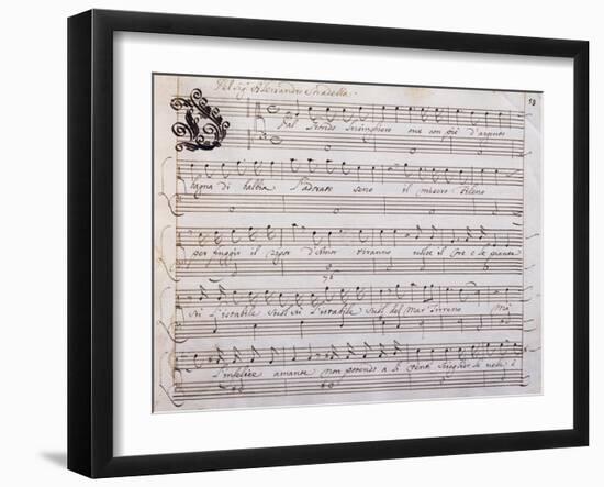 Autograph Sheet Music of Cantatas for Solo Voice-null-Framed Giclee Print