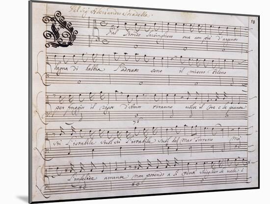 Autograph Sheet Music of Cantatas for Solo Voice-null-Mounted Giclee Print