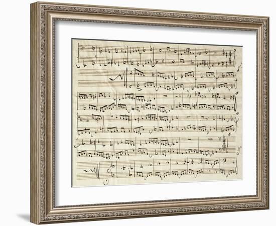 Autograph Sheet Music of Course of Counterpoint-Umberto Giordano-Framed Giclee Print