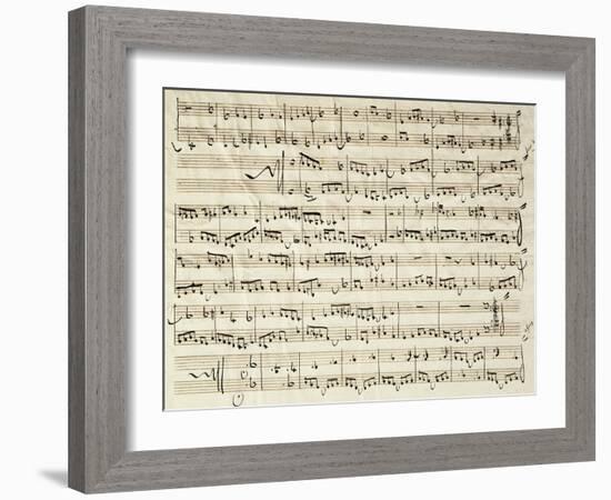 Autograph Sheet Music of Course of Counterpoint-Umberto Giordano-Framed Giclee Print