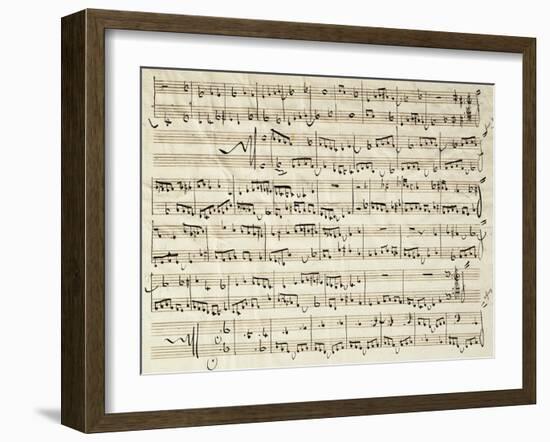 Autograph Sheet Music of Course of Counterpoint-Umberto Giordano-Framed Giclee Print