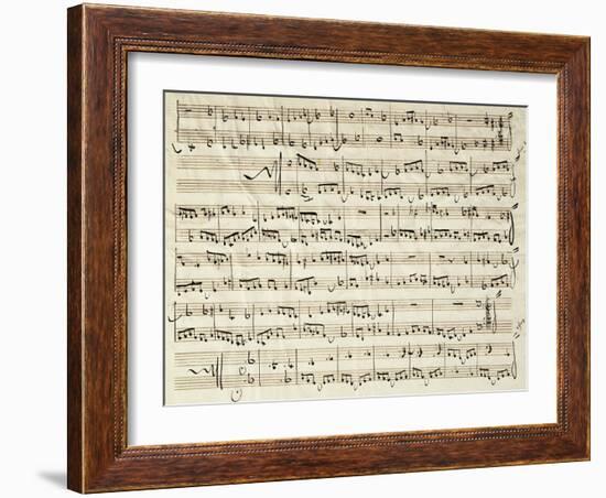 Autograph Sheet Music of Course of Counterpoint-Umberto Giordano-Framed Giclee Print