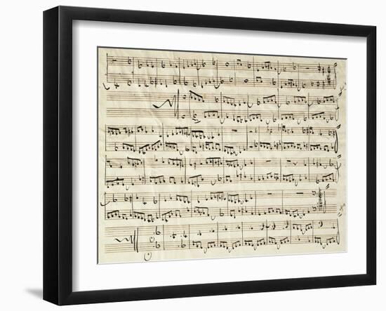 Autograph Sheet Music of Course of Counterpoint-Umberto Giordano-Framed Giclee Print